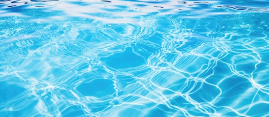 Obraz premium Detail of Swimming Pool Clear Blue Water. Creative banner. Copyspace image