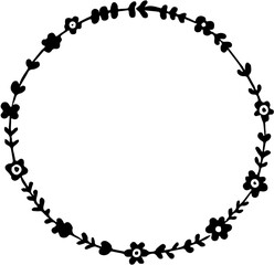 black and white frame made of beads