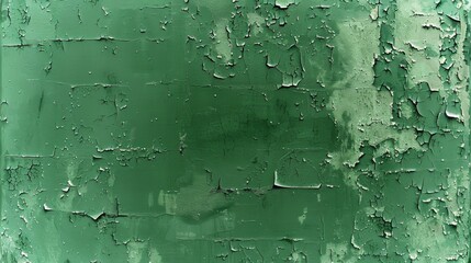 green painted wall, peeling paint, natural wear patterns