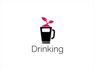drinking logo vector design