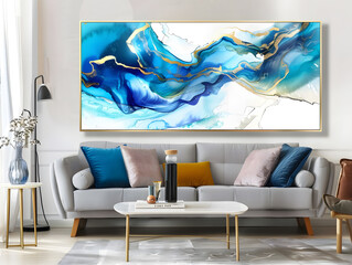  Natural luxury abstract fluid art painting in alcohol ink technique Oil color painting. Generative AI.