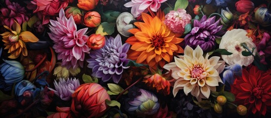 most beautiful flowers in the world. Creative banner. Copyspace image