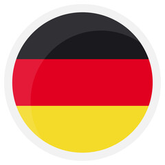 Obraz premium Germany round flag icon on transparent background