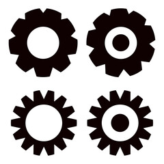 Set of gear wheels icons