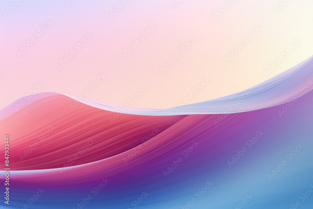 Poster blurred colored abstract gradient background, waves shape glowing in ultraviolet spectrum. backgroun