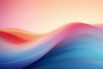 Obraz premium Blurred colored abstract gradient background, waves shape glowing in ultraviolet spectrum. Background for banner, backdrop or texture for 3D mapping