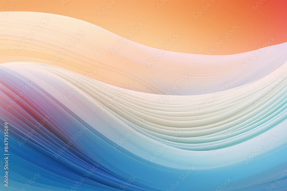 Poster blurred colored abstract gradient background, waves shape glowing in ultraviolet spectrum. backgroun
