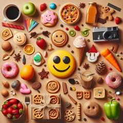 Obraz premium assortment with happy emotion.