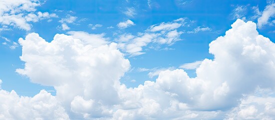 Bright cloud with blue sky. Creative banner. Copyspace image