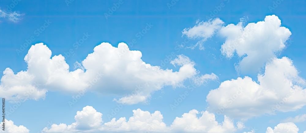 Fototapete blue sky and some shape clouds background empty for product display ready for product display montag