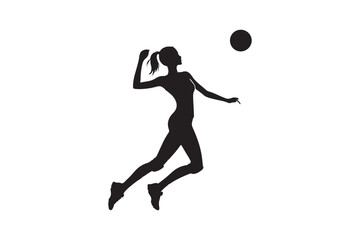 Female volleyball clipart.