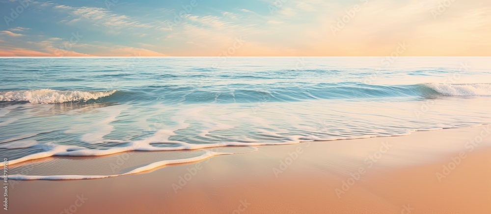 Poster light reflected from the sea and sand. creative banner. copyspace image