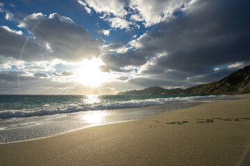夕暮れのビーチ