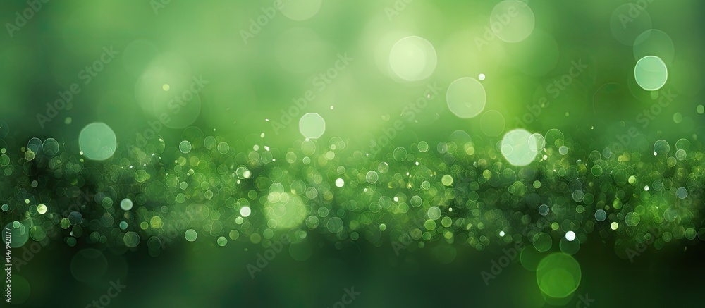 Aufkleber blur green bokeh texture background. creative banner. copyspace image