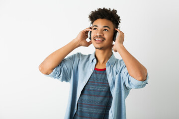 young handsome black man, african american youth
