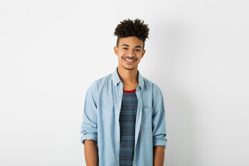 Fototapeta premium portrait of young handsome black man, african american youth