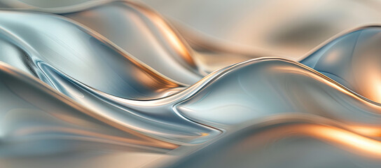 Abstract Metallic Waves with Soft Lighting