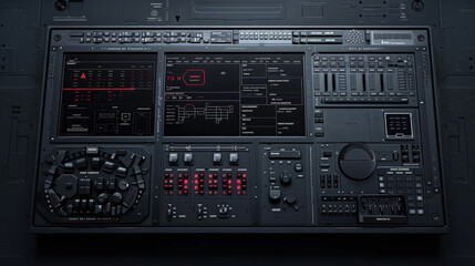 Futuristic HUD Interface Wallpaper and essential data presented in a clean and organized layout against a dark background, perfect for a futuristic desktop wallpaper.