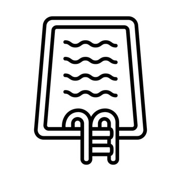 recommend clip art: Swimming pool line icon