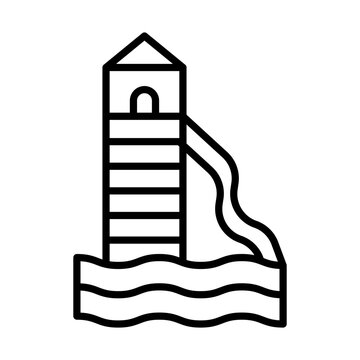 recommend clip art: Water slide line icon