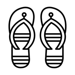 Flip flop line icon
