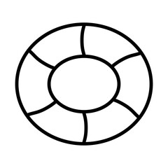 Rubber ring line icon
