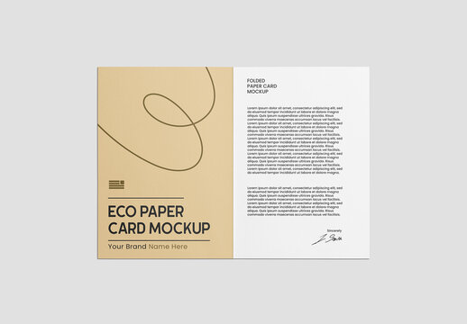 Flat Open Brochure Mockup