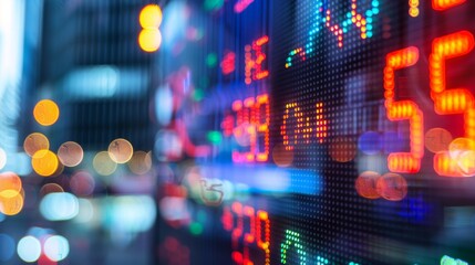 Business digital chart in stock trade market