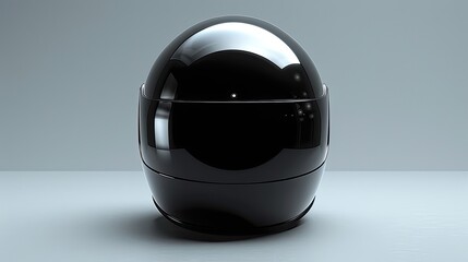 Motorcycle Helmet Isolated on Grey Mockup right view  