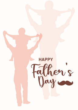 Modern trend World Father's Day  International Days  celebration  Poster Design element vector