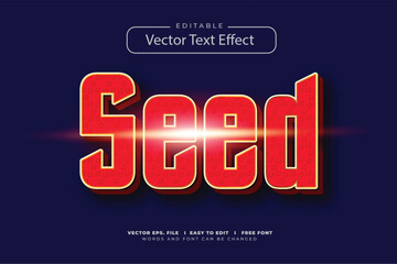 Seed Editable text style effect