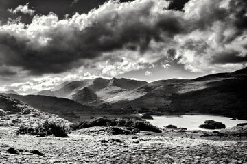 Landscape with clouds and lake 4