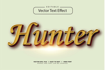 Hunter Editable text style effect