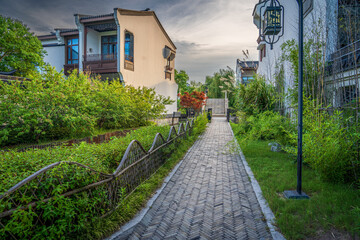 Serene Walkway in Traditional Chinese Garden