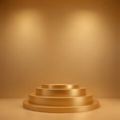 Obraz premium gold podium with gold coins