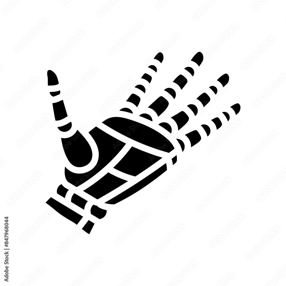 Poster help robot hand gesture glyph icon vector. help robot hand gesture sign. isolated symbol illustratio