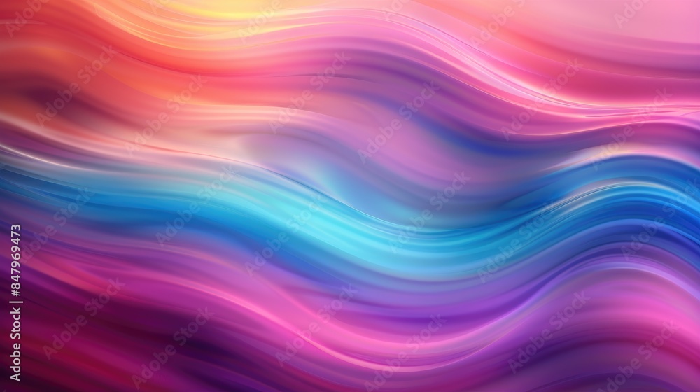 Poster blurred colorful background with horizontal ripple wave effect