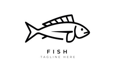 fish vector logo design