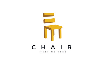 chair vector logo icon design 