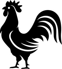 Captivating Chicken Image Collection Striking Rooster Illustrations Isolated on a transparent background