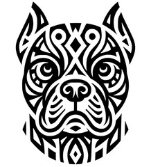 Obraz premium Illustration of a American bully totem - 12.