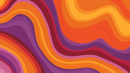 Obraz premium Orange and Mauve retro groovy background presentation design