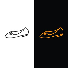 Women shoe icon vector logo design template