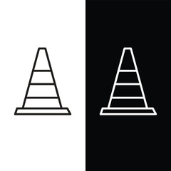 Safety cone icon vector logo design template