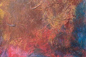 Abstract colorful grunge painting surface texture background