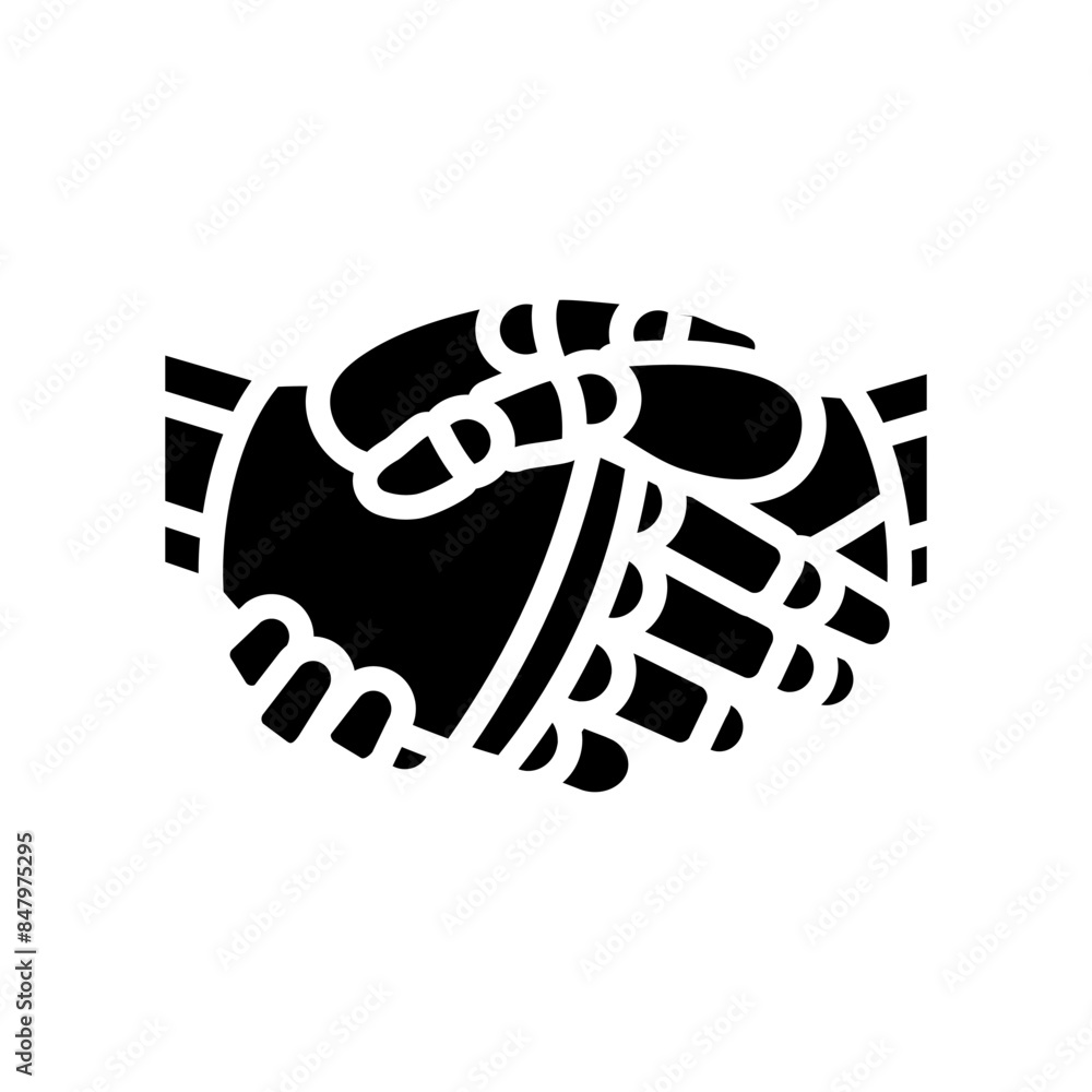 Poster handshake robot hand gesture glyph icon vector. handshake robot hand gesture sign. isolated symbol i