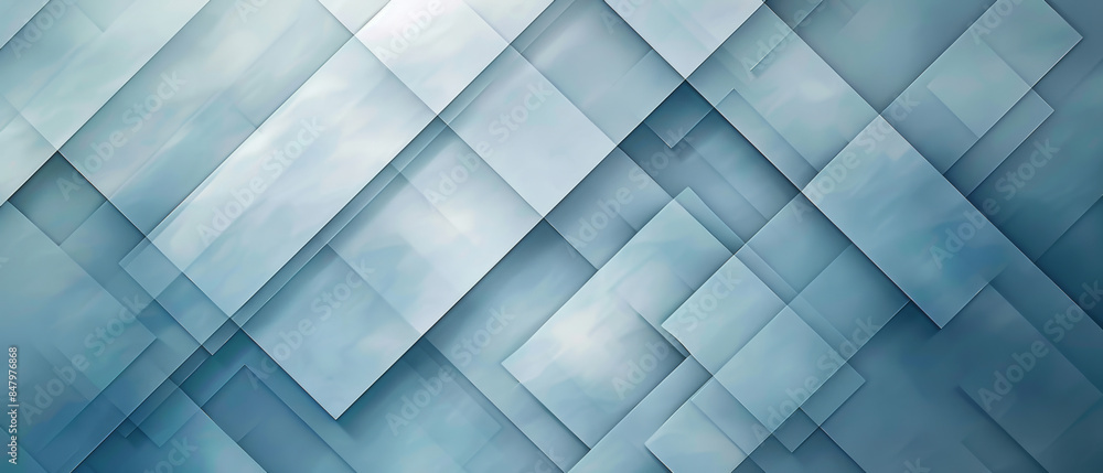 Poster minimalist background with intersecting thin white and light gray diagonal lines on a soft blue canv