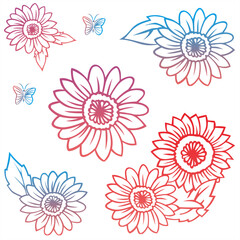 flower and butterfly design