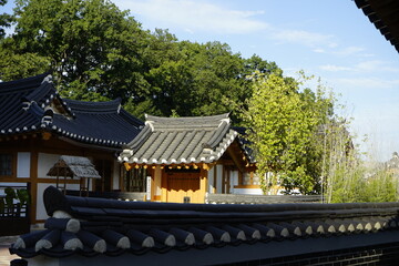 This is a traditional cultural heritage Hanok village scenery.