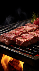 Japanese yakiniku food photography poster background